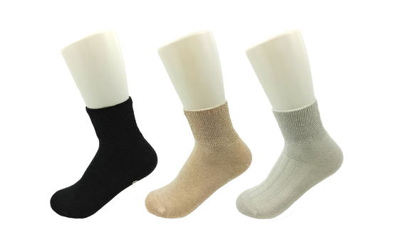 Elastane Diabetic Ankle Socks، Polyester / Spandex جوارب غير مرنة لمرضى السكر
